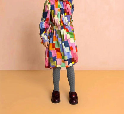 Girl's Danne Long Sleeve Wedgwood Printed Dress