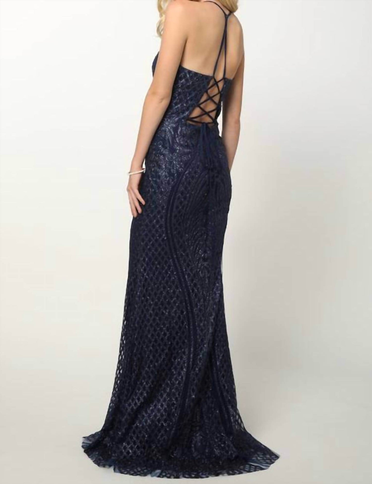 Juliet - Fitted Criss Cross Back Evening Dress - Rack Hunt -