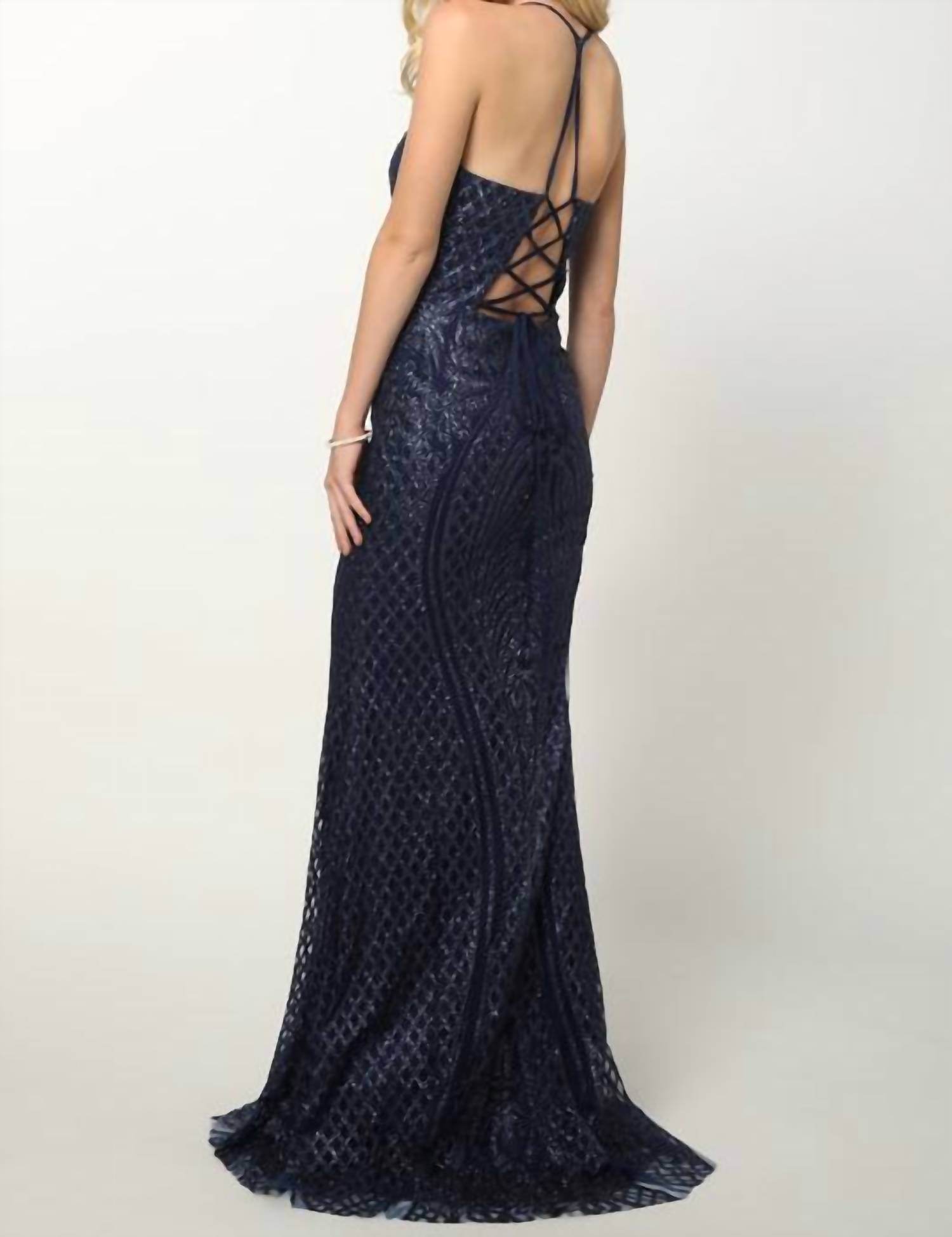 Juliet - Fitted Criss Cross Back Evening Dress - Rack Hunt -