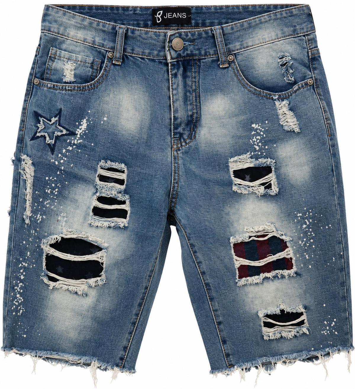 Men's Distressed Jean Shorts