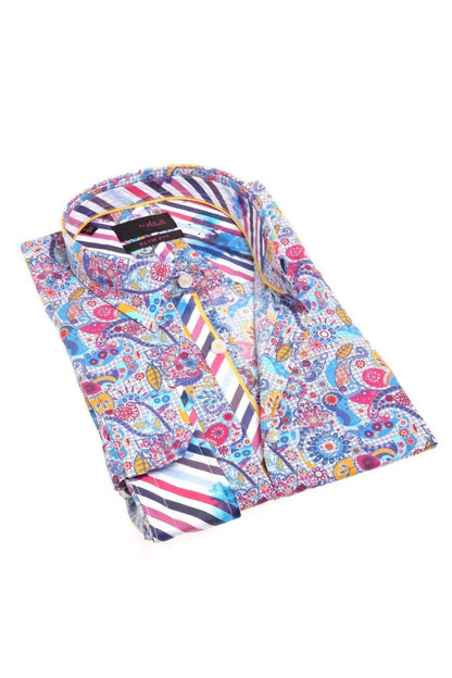 Button Down Print Shirt