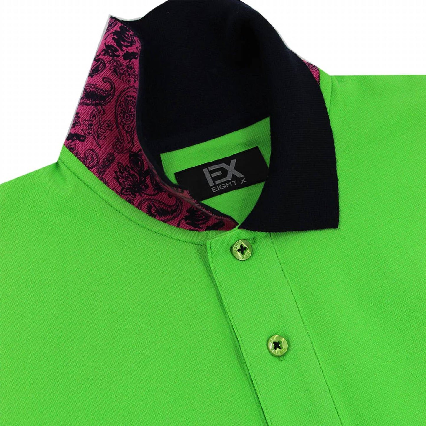 Double Sided Paisley Print Collar Polo