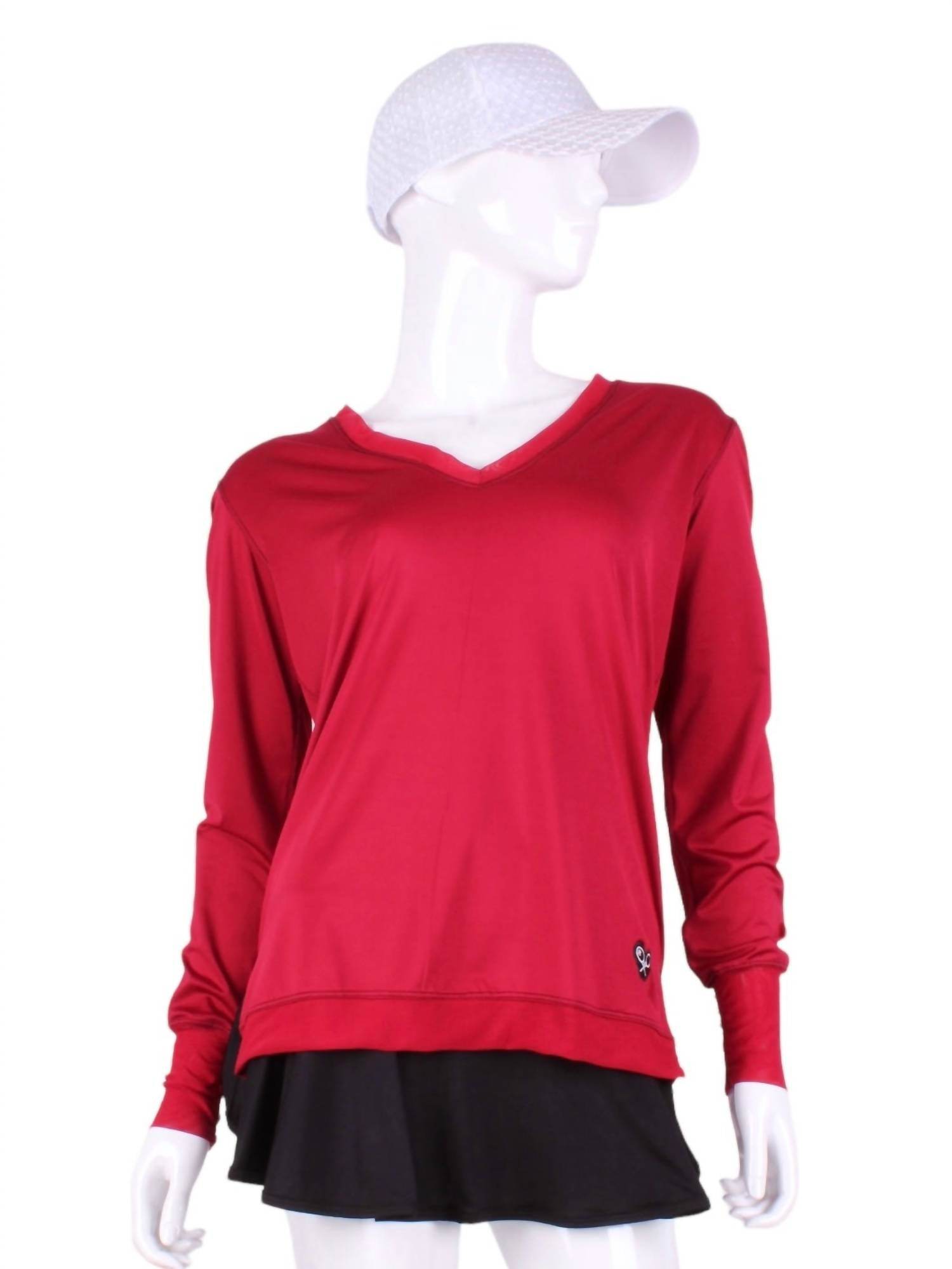 Love Love Tennis - Women's Long Sleeve Very Vee Tee - Rack Hunt
