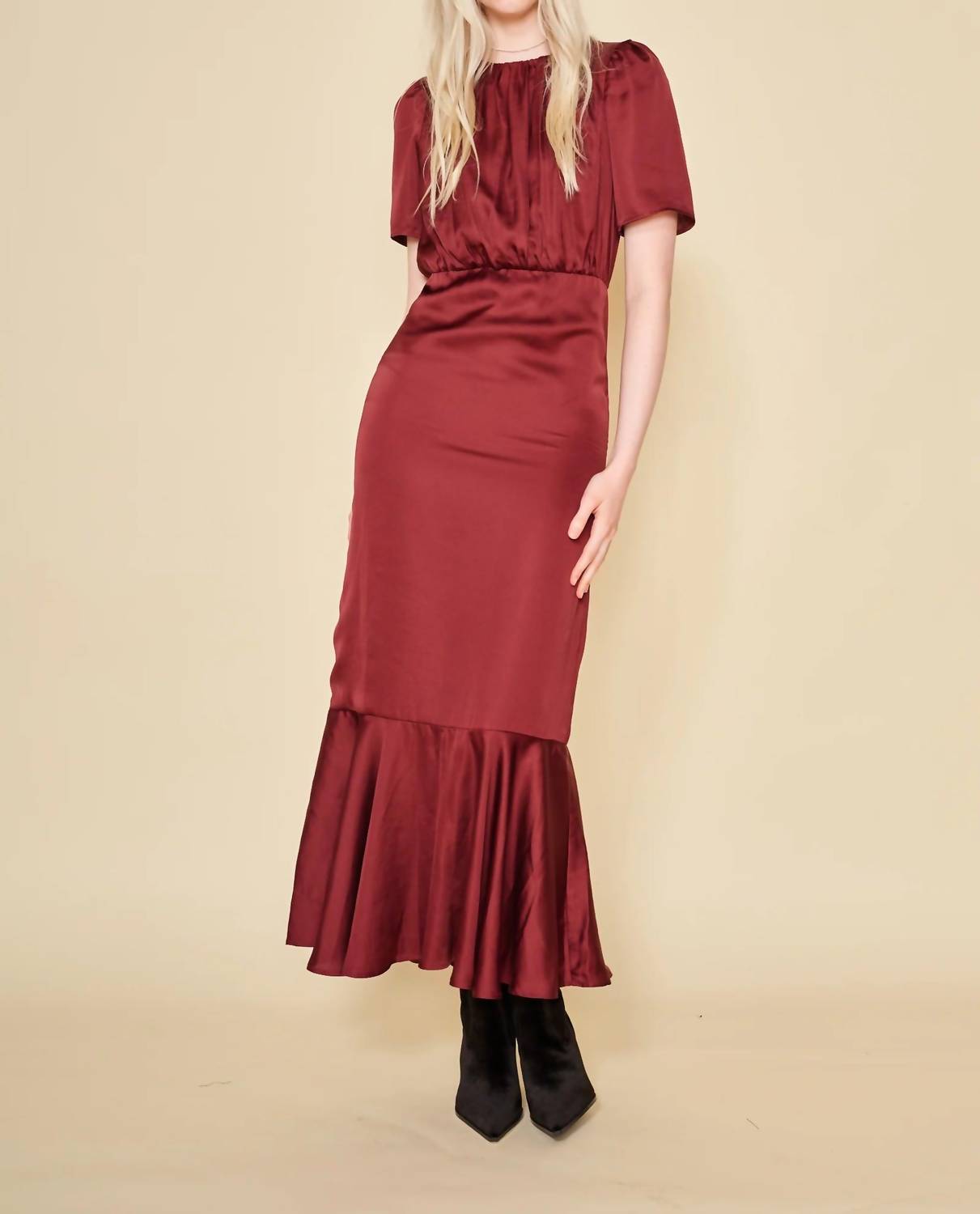 Solana Satin Midi Dress