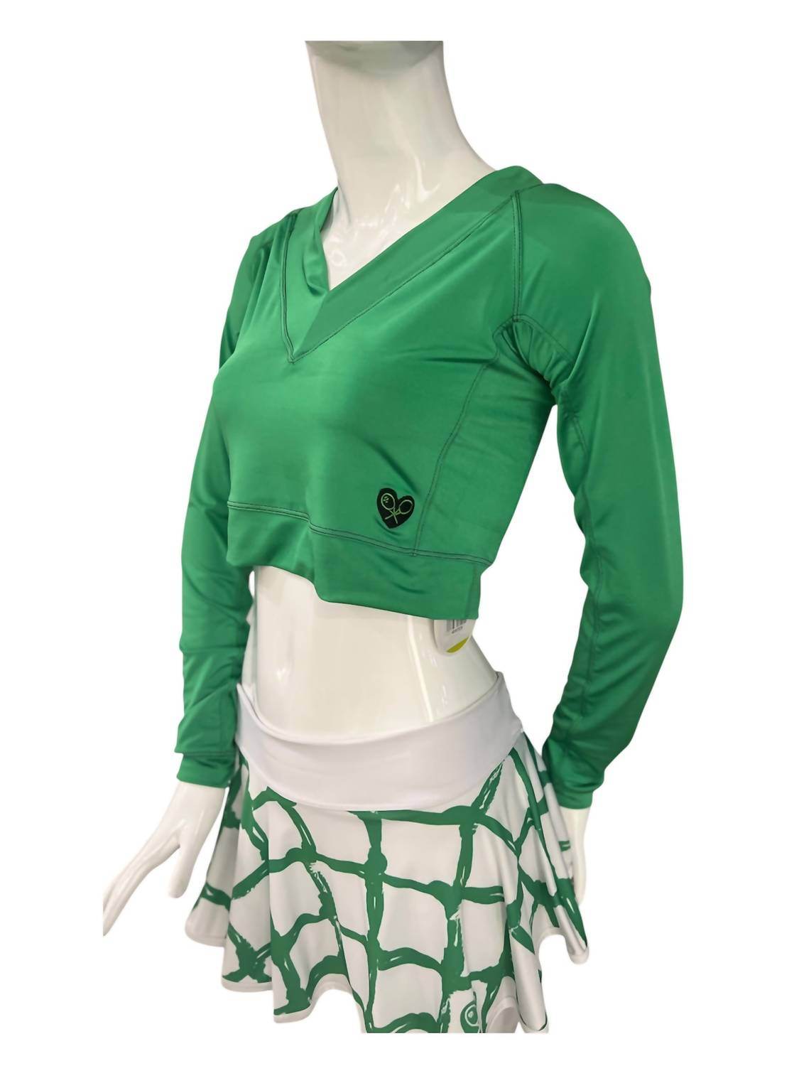 Love Love Tennis - Women's Vee Crop Top - Rack Hunt -