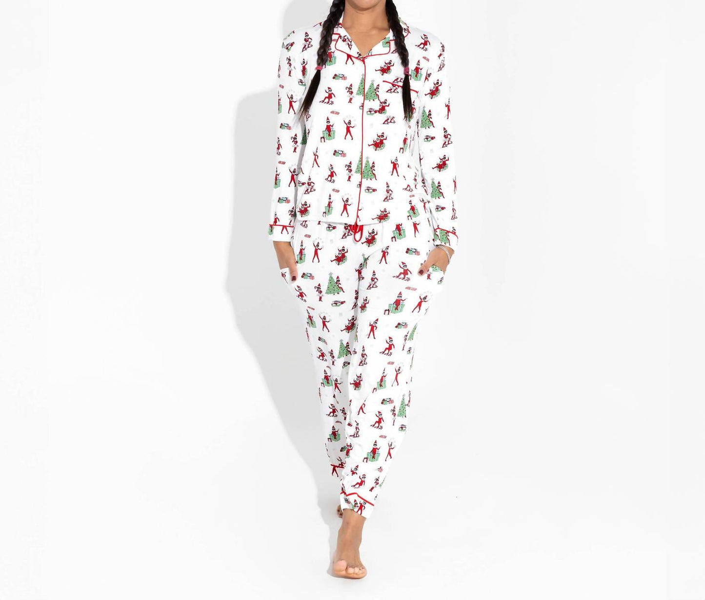 Women's The Elf On The Shelf Bamboo Pajama Set