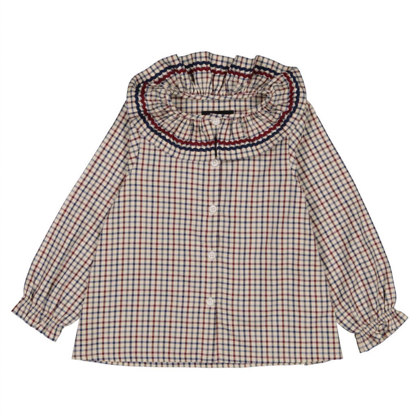 Maison Marelle - Gingham Button-down Blouse - Rack Hunt -