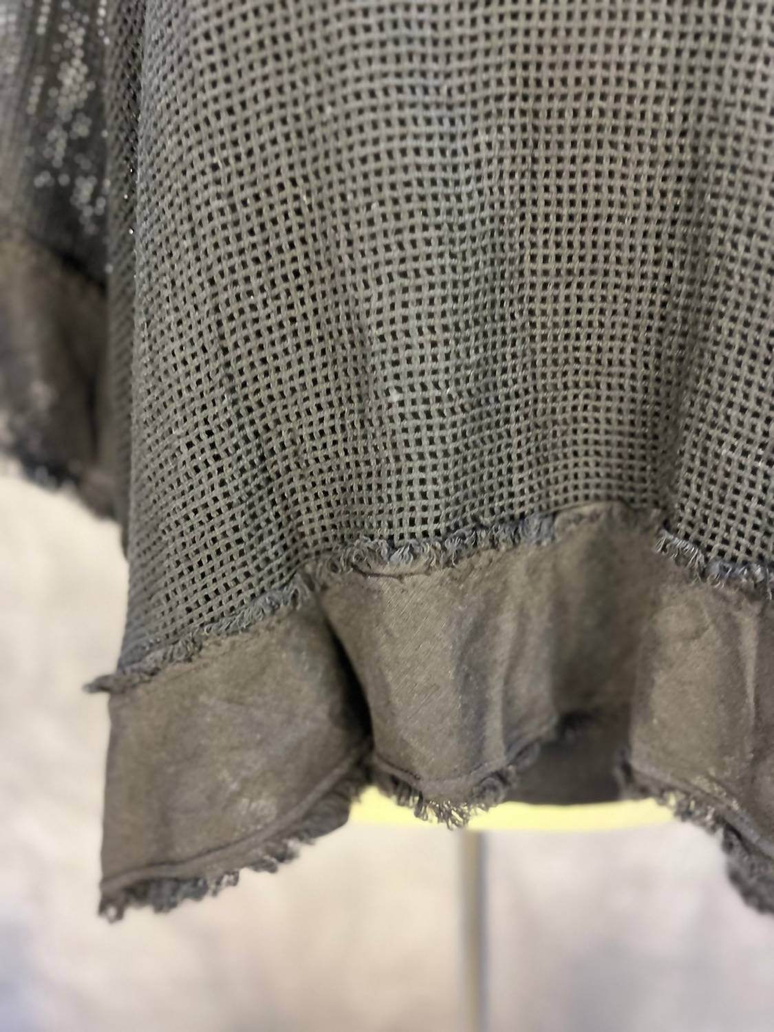 Urban Mangoz - Women's Fishnet Linen Trim Top W/ Tank Liner - Rack Hunt