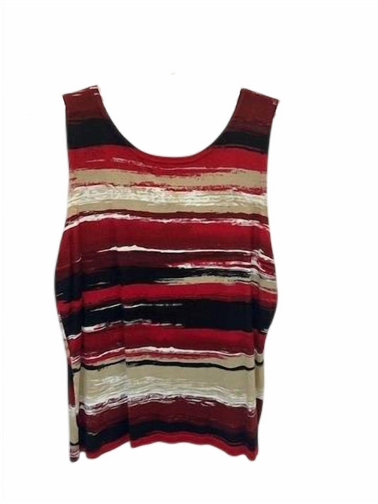 Women Brushstroke Pattern Shell Top