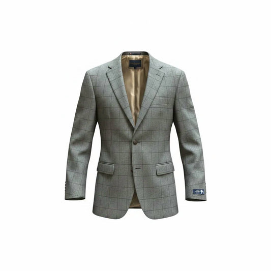 Men's Two Button Windowpane Suit