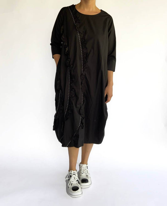 Cheyenne - Ruffle Three Quarter Sleeve Dress - Rack Hunt -