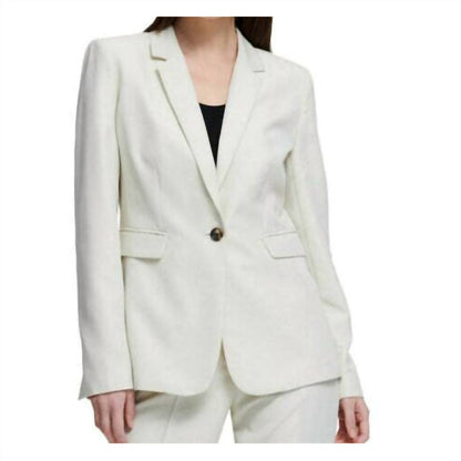 Button Seam Front Blazer