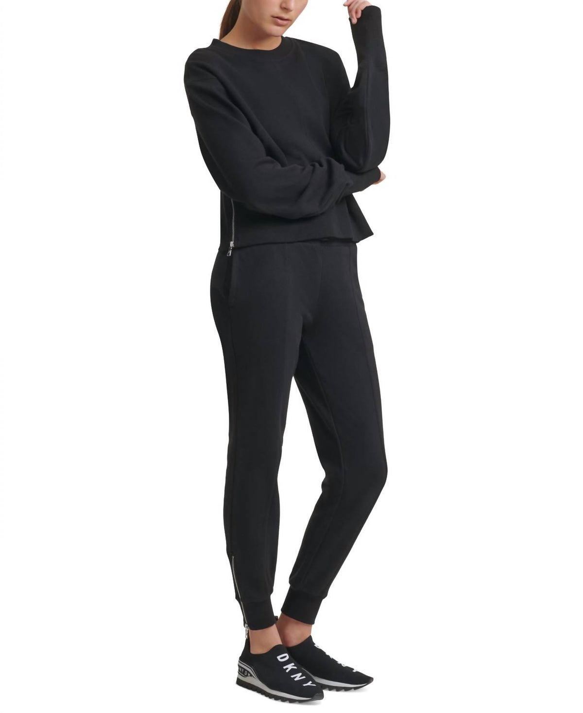 Fleece Cropped Crew Neck Pullover