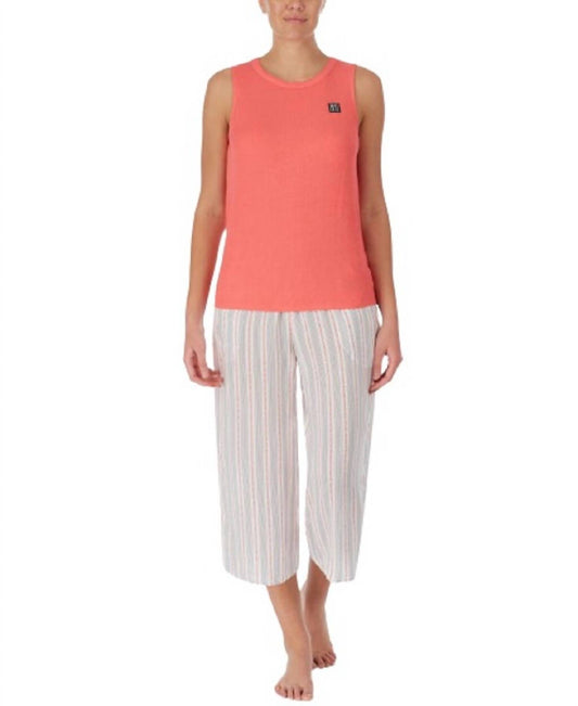 Sleepwear Tank Top & Capri Pants Pajama Set