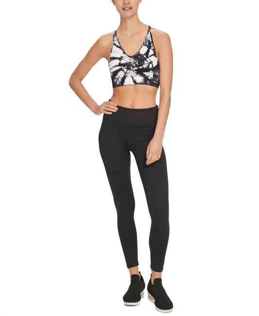 Tie-Dyed Perforated-Back Medium-Impact Sports Bra