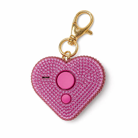 Rhinestone Heart Personal Safety Alarm