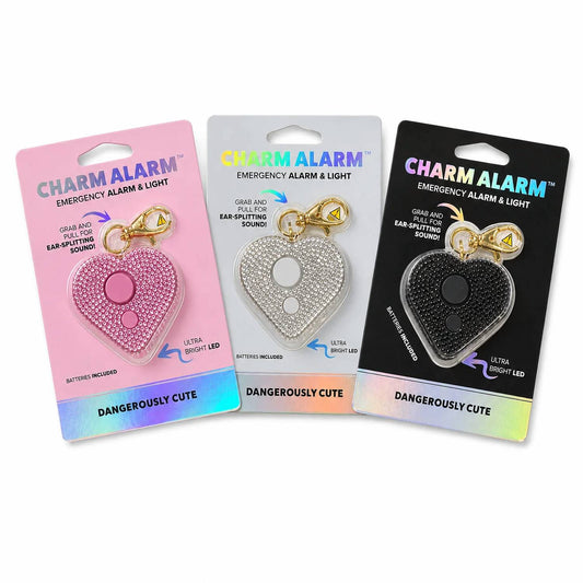 Rhinestone Heart Personal Safety Alarm