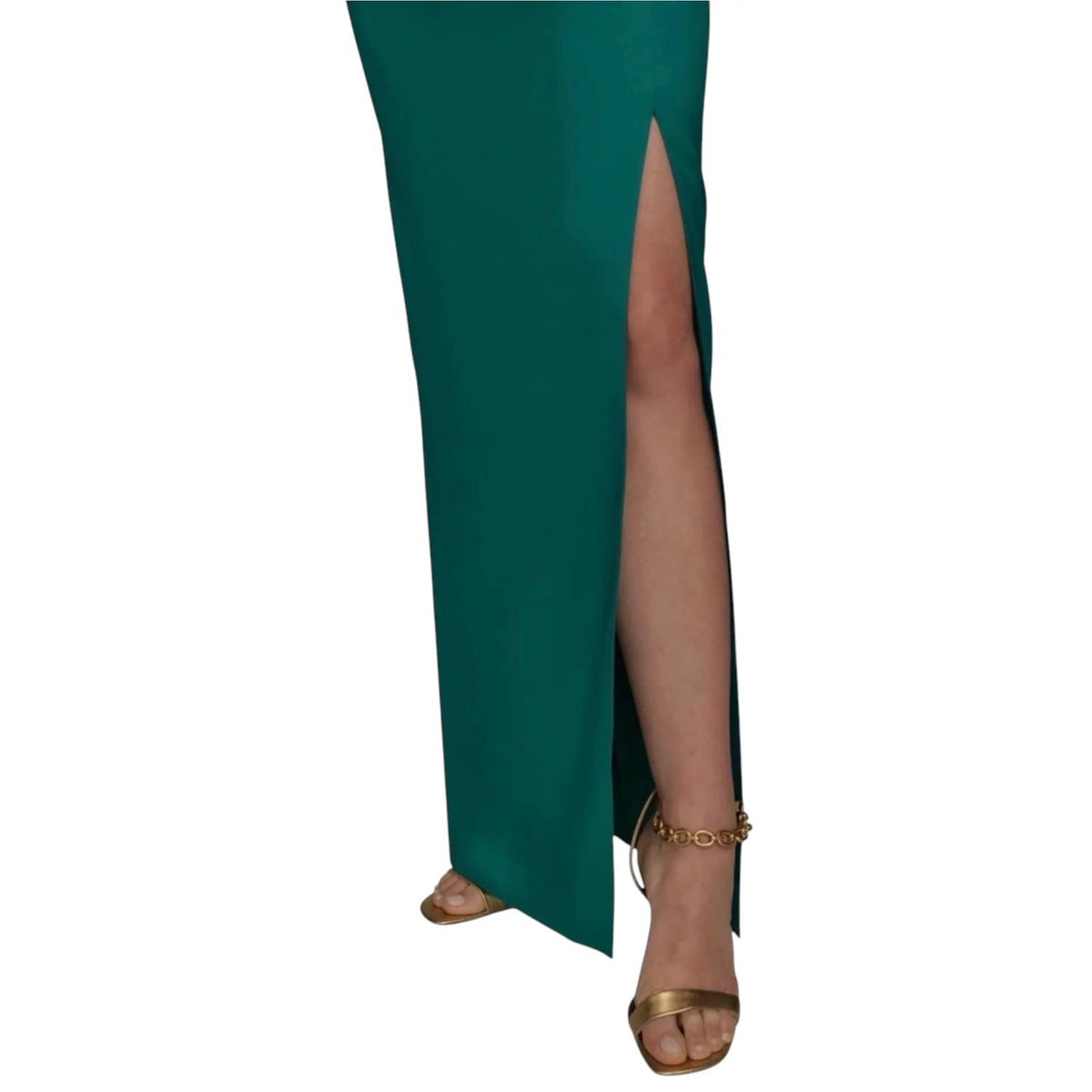 Women's Ruched Strapless Satin Gown