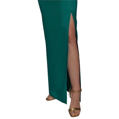 Women's Ruched Strapless Satin Gown