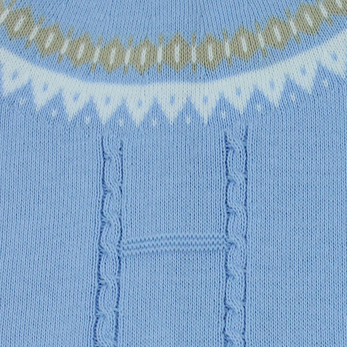 Baby Boys Knit Coverall With Buttons On Back
