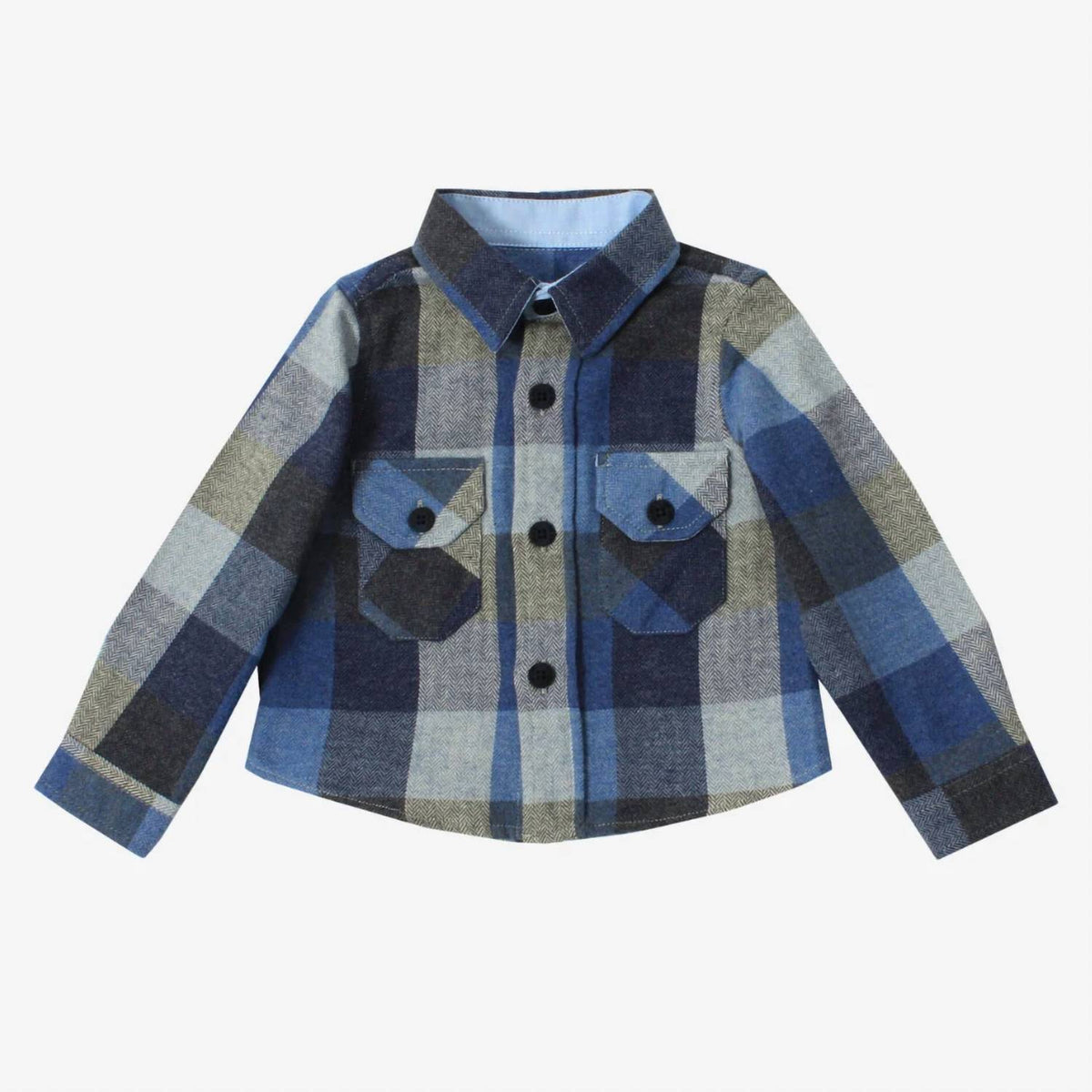 Boys Plaid Button Up Shirt