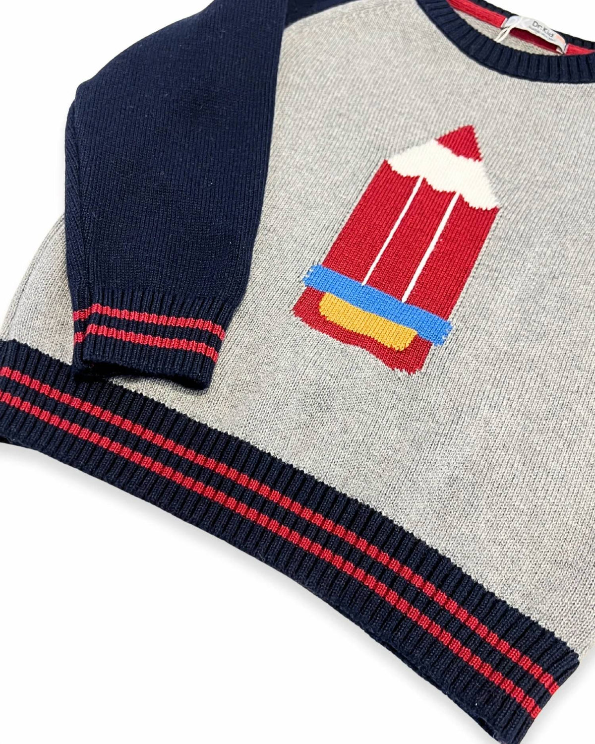 Boys Sweater With Pencil Print & Pant