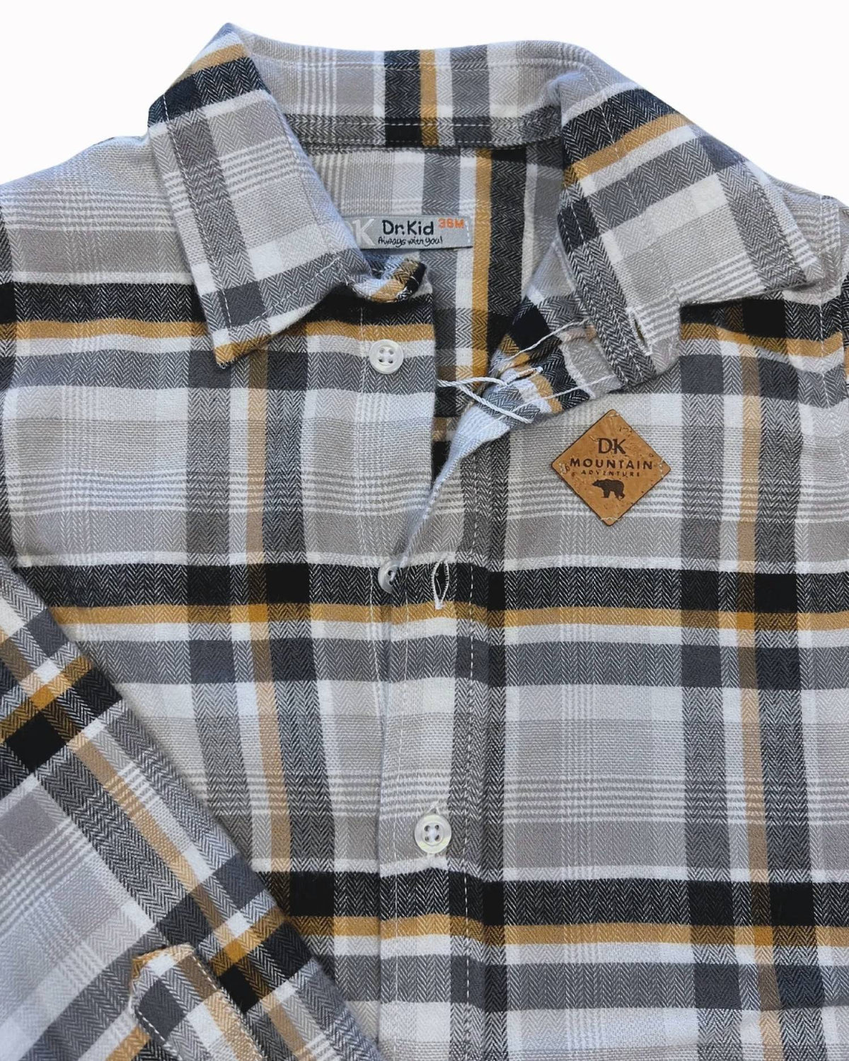 Boys Two-Piece Plaid Button-down Shirt With Pants