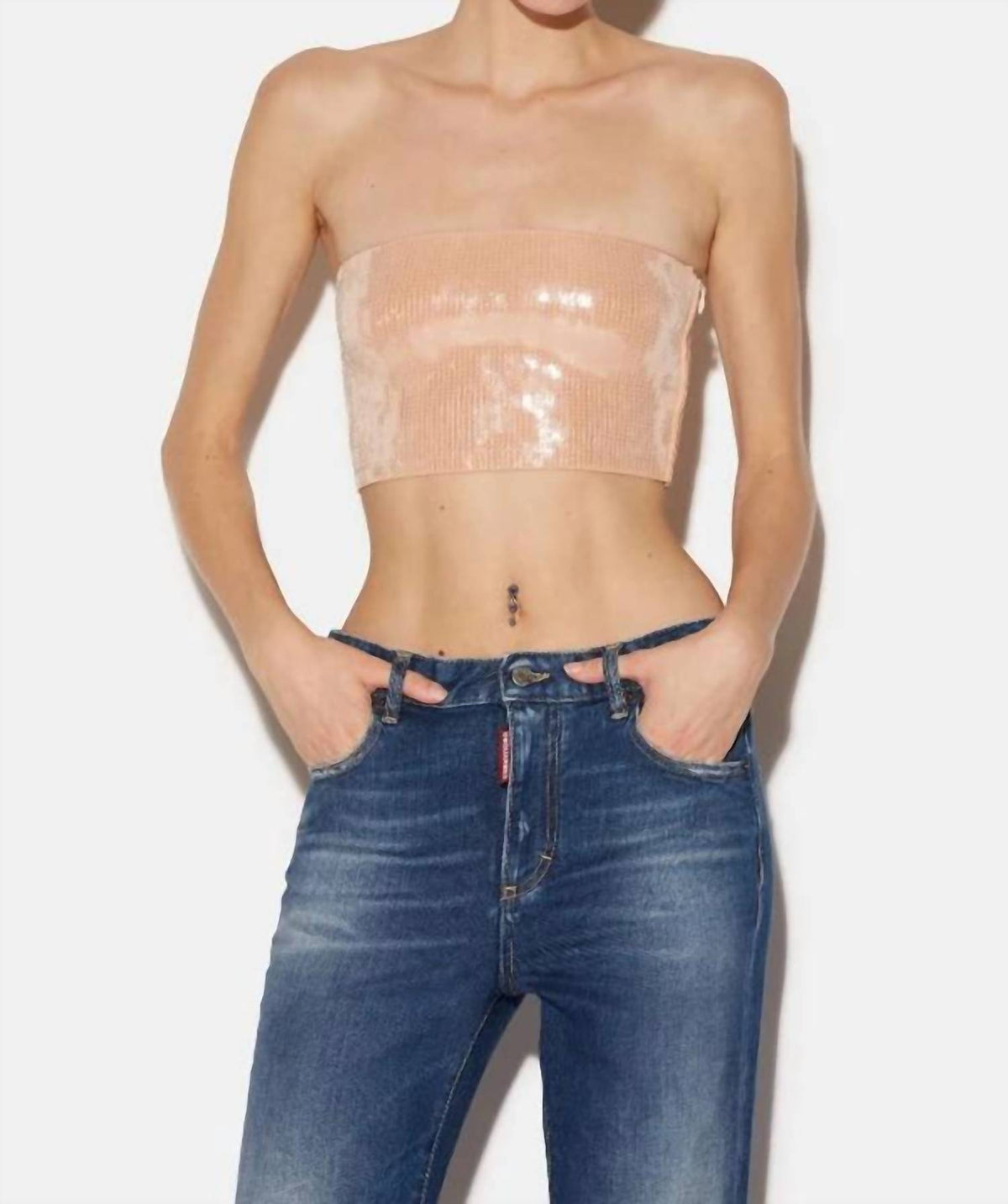 Disco Sequin Tube Top