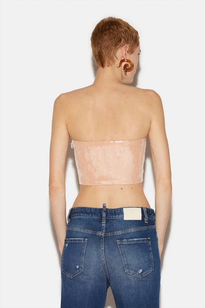 Disco Sequin Tube Top