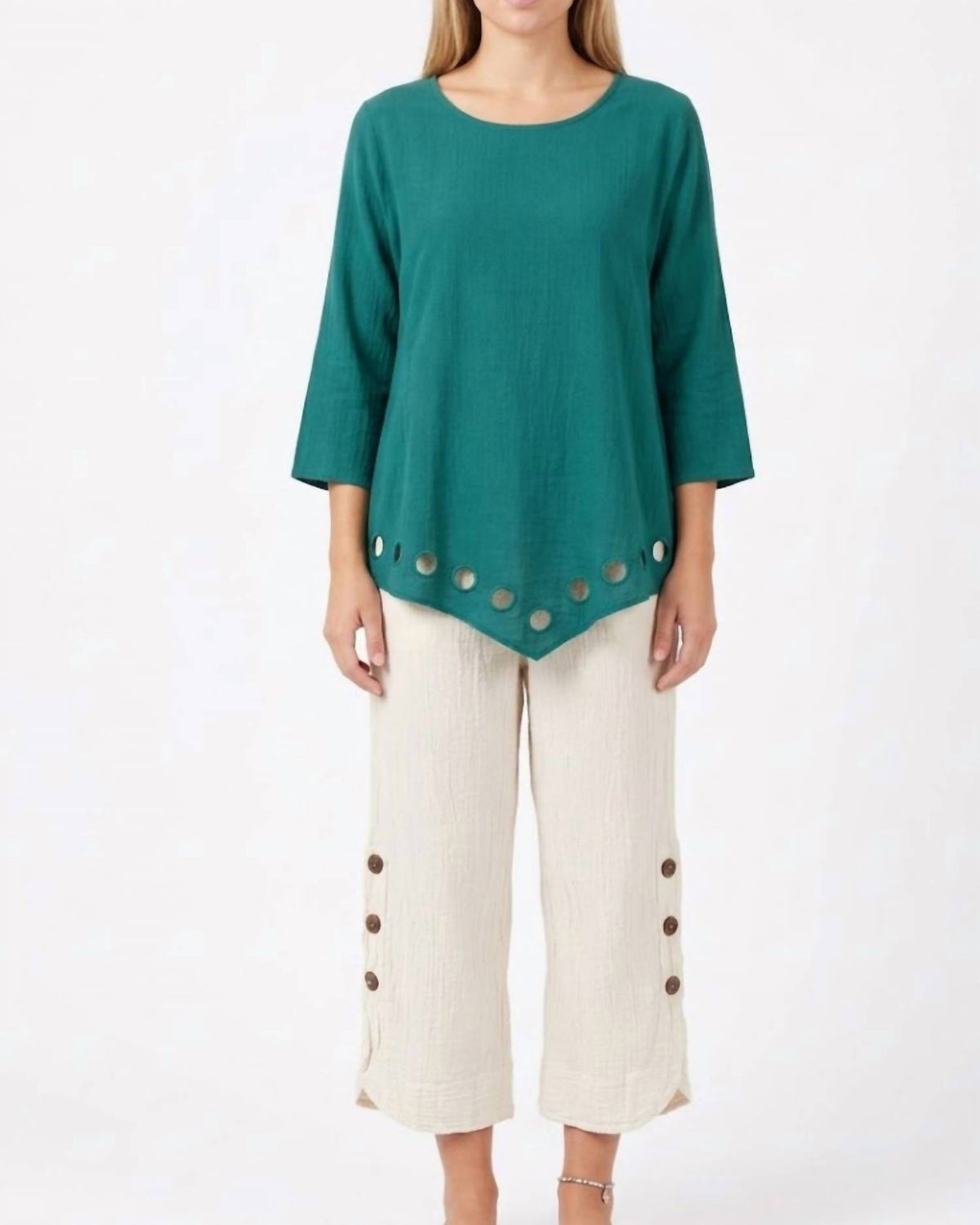 Buho Button Capri Pants