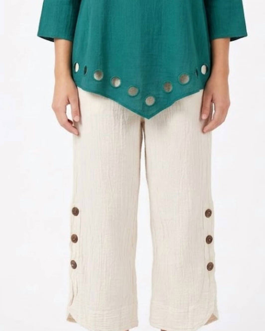 Buho Button Capri Pants