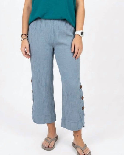 Buho Button Capri Pants