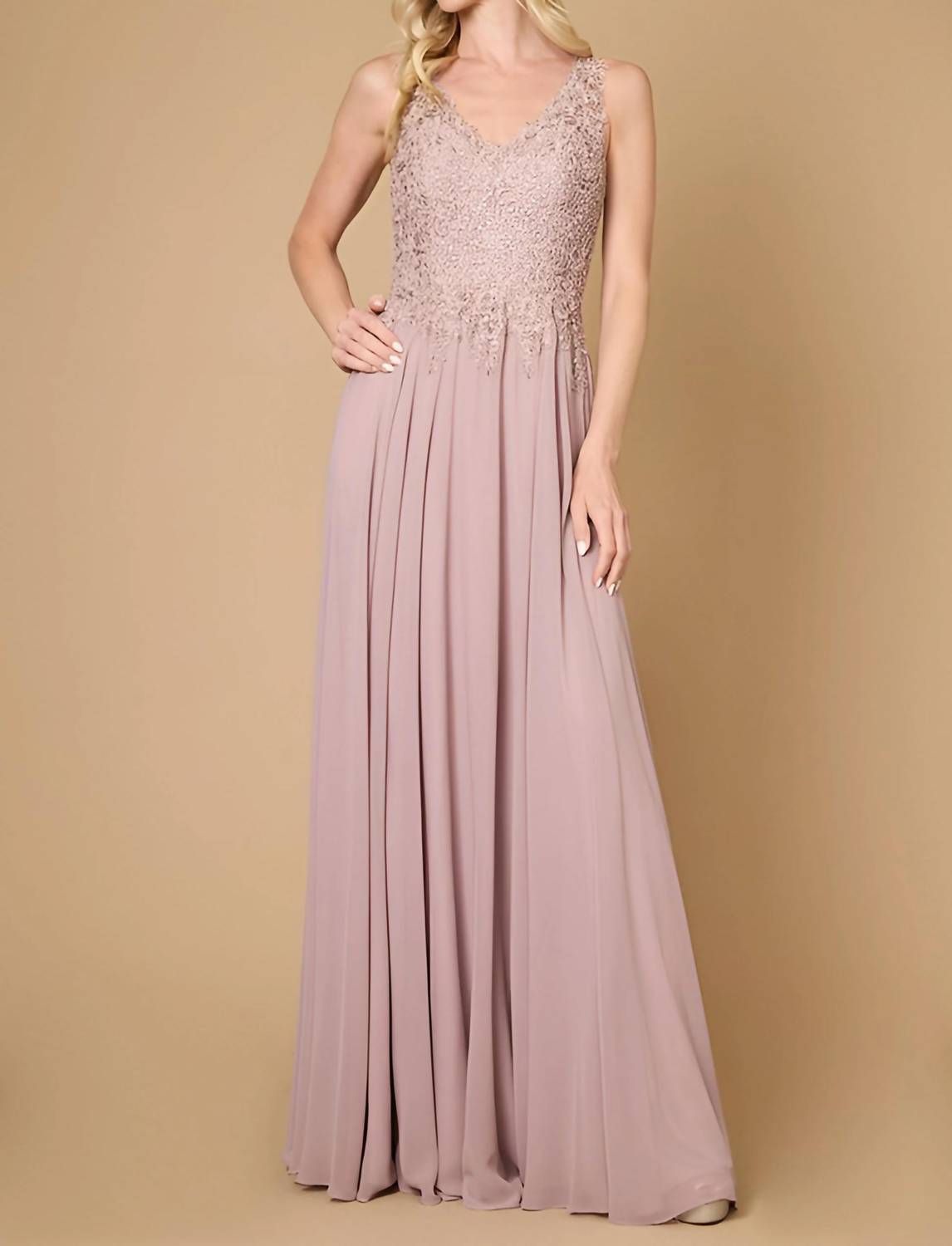 Long Formal Chiffon Evening Gown