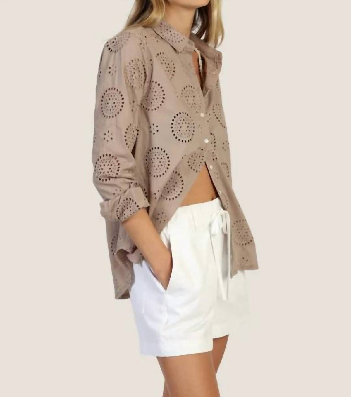 Elle Button Up Top