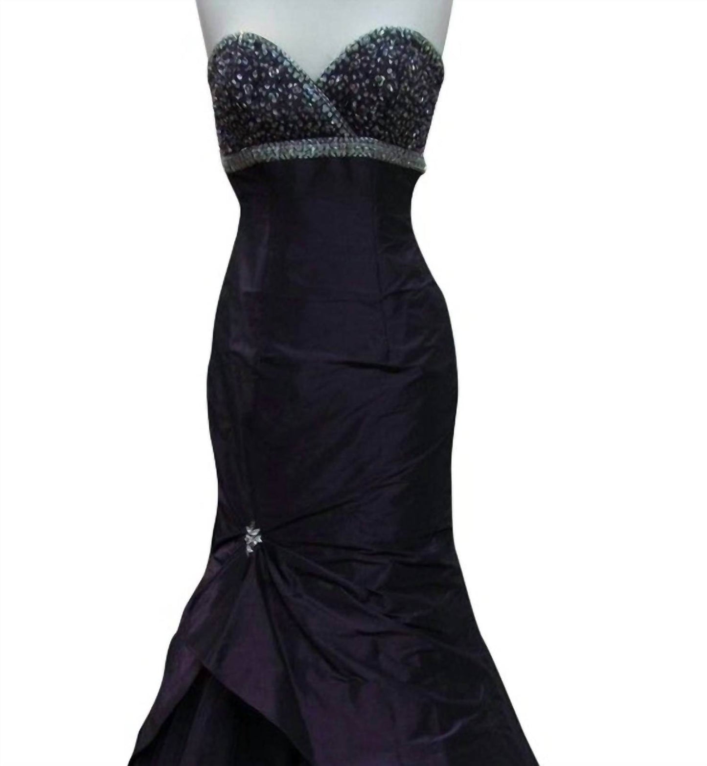 Precious Formals - Strapless Sweetheart Neck Beaded Gown - Rack Hunt