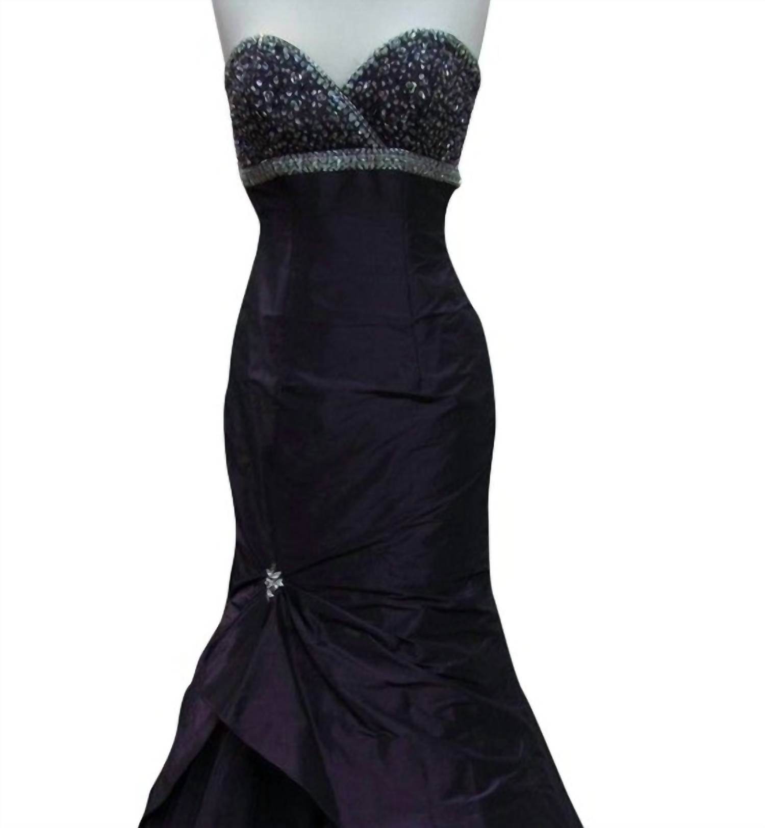 Precious Formals - Strapless Sweetheart Neck Beaded Gown - Rack Hunt