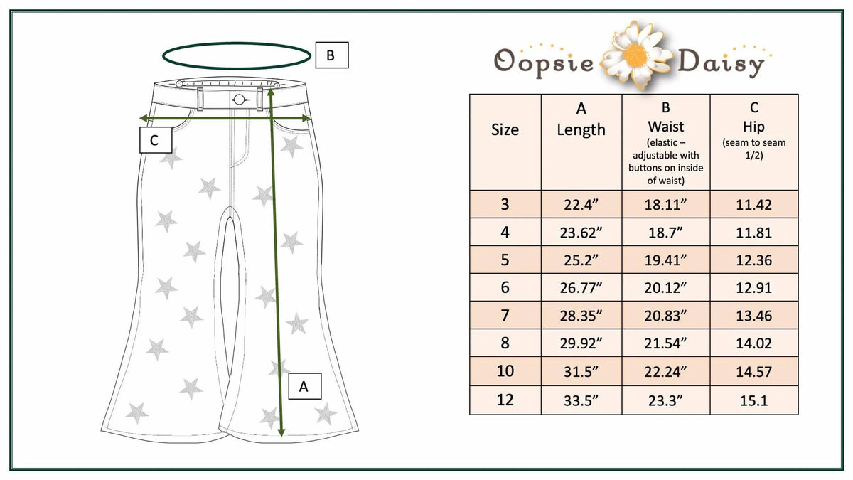 Youth Faded Star Flare Denim Jean Pant