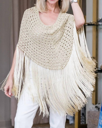 Crochet Short Triangle Poncho