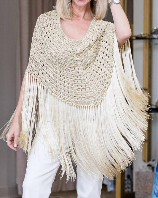 Crochet Short Triangle Poncho