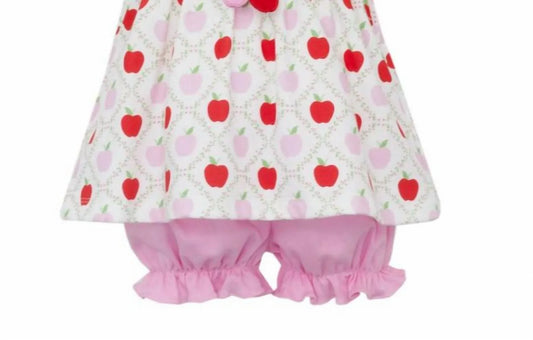Claire & Charlie - Girl's Apple Print Knit Bloomer Set - Rack Hunt