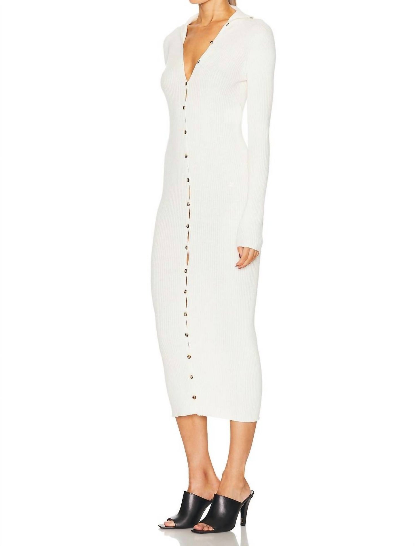 Light Rib Cardigan Long Dress