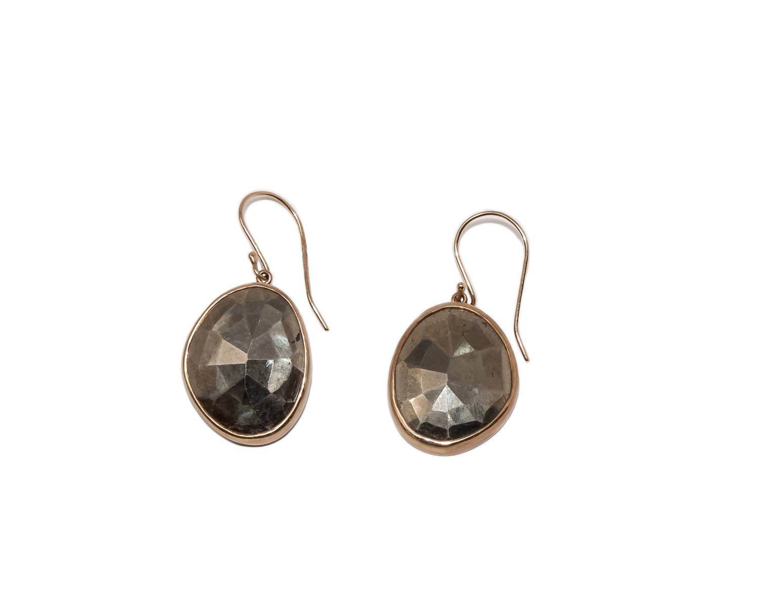 Jamie Joseph - Women's 14k Sterling Silver Pyrite Earrings - Rack Hunt -