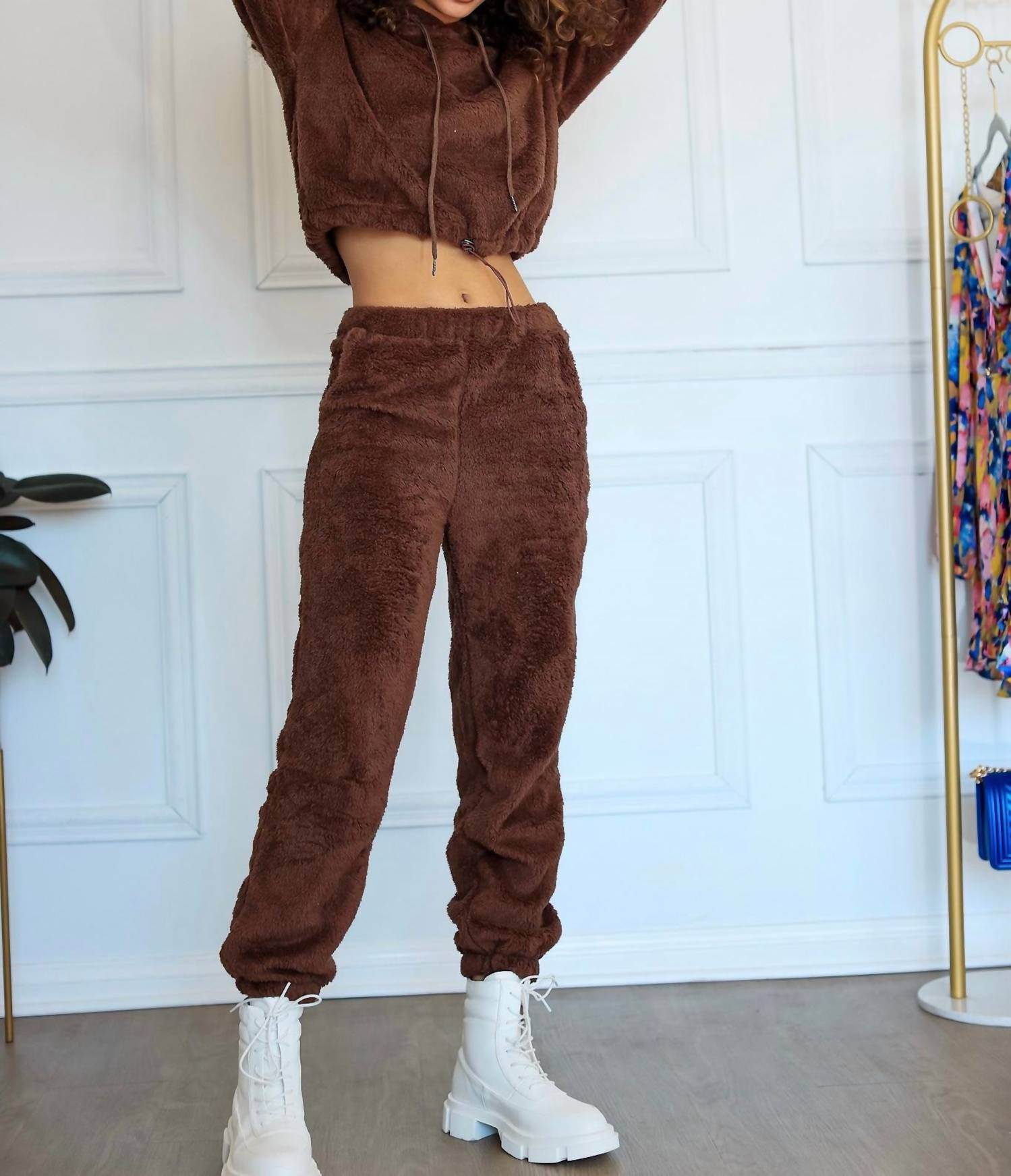 Little Secret Of Mine - Women's Cropped Hoodie Jogger Set - Rack Hunt