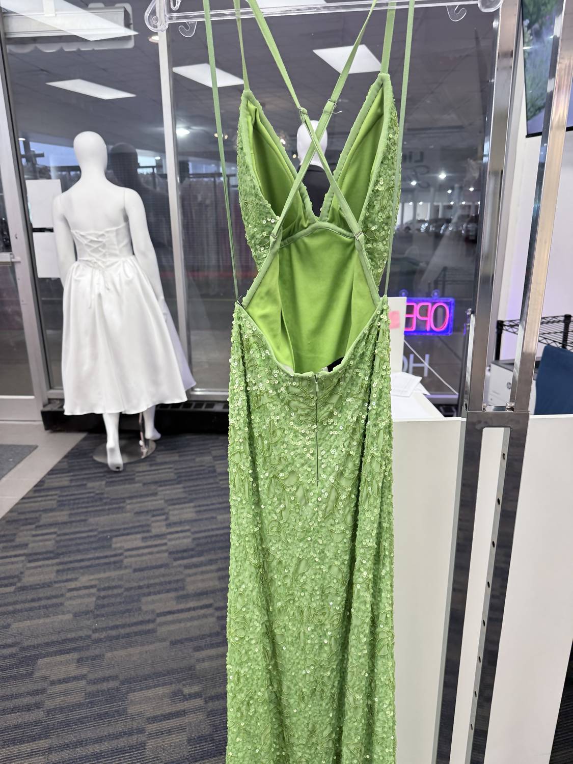 Crossback Sequined Dress
