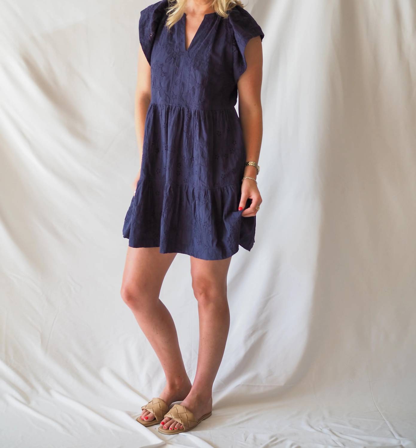 Embroidered Eyelet Everyday Dress
