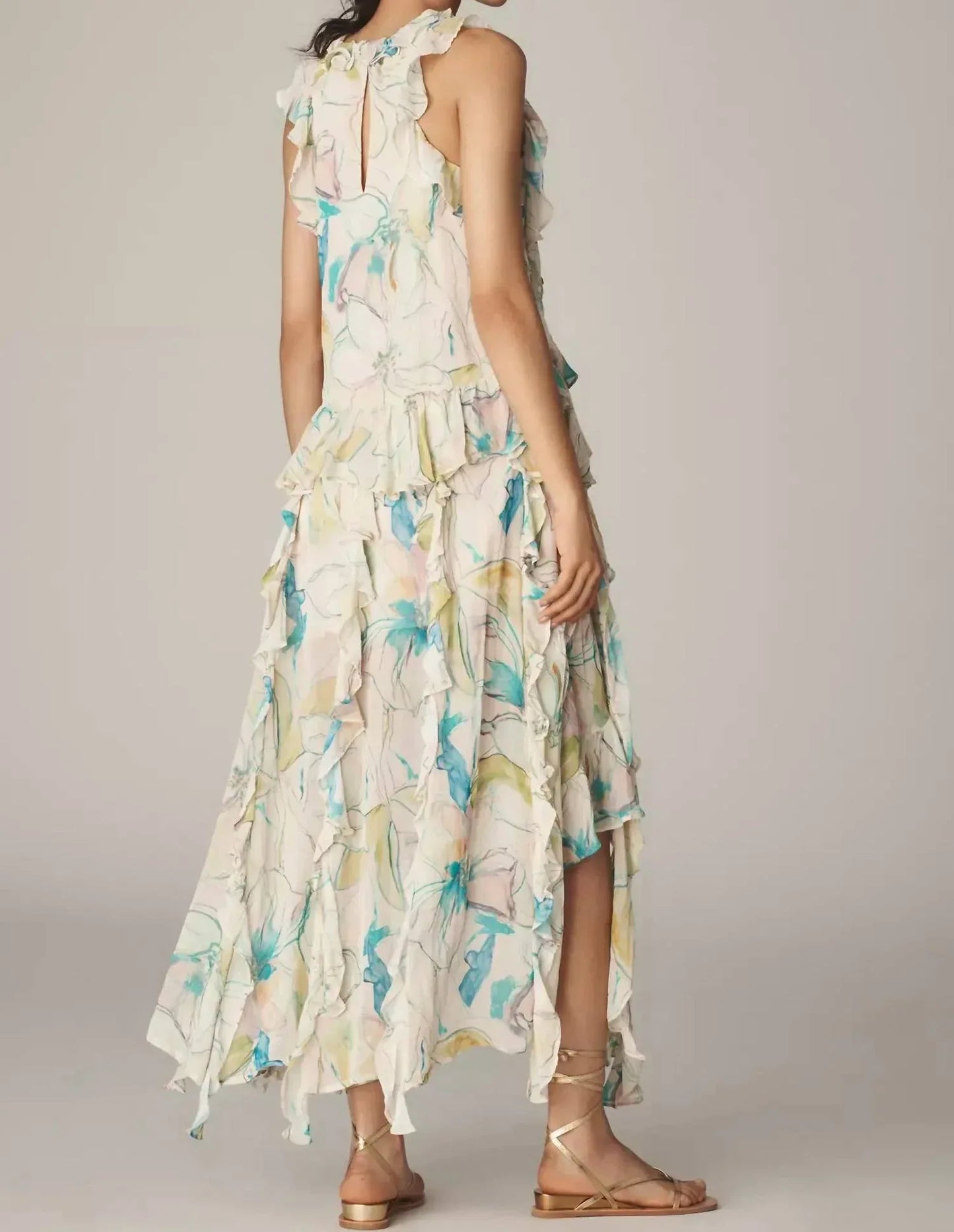 Maeve - V-neck Hi-low Flowy Dress - Rack Hunt