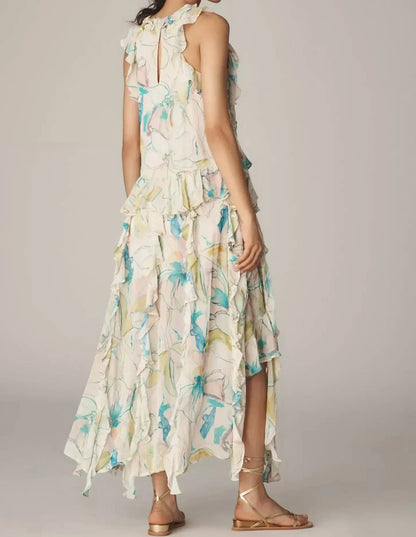 Maeve - V-neck Hi-low Flowy Dress - Rack Hunt