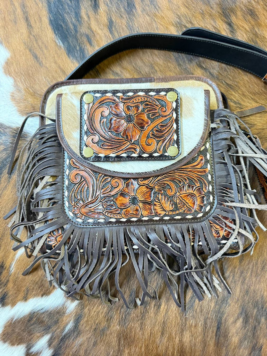 Women's Convertible Cowhide Crossbody Bag