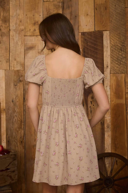 Floral Sweetheart Mini Dress
