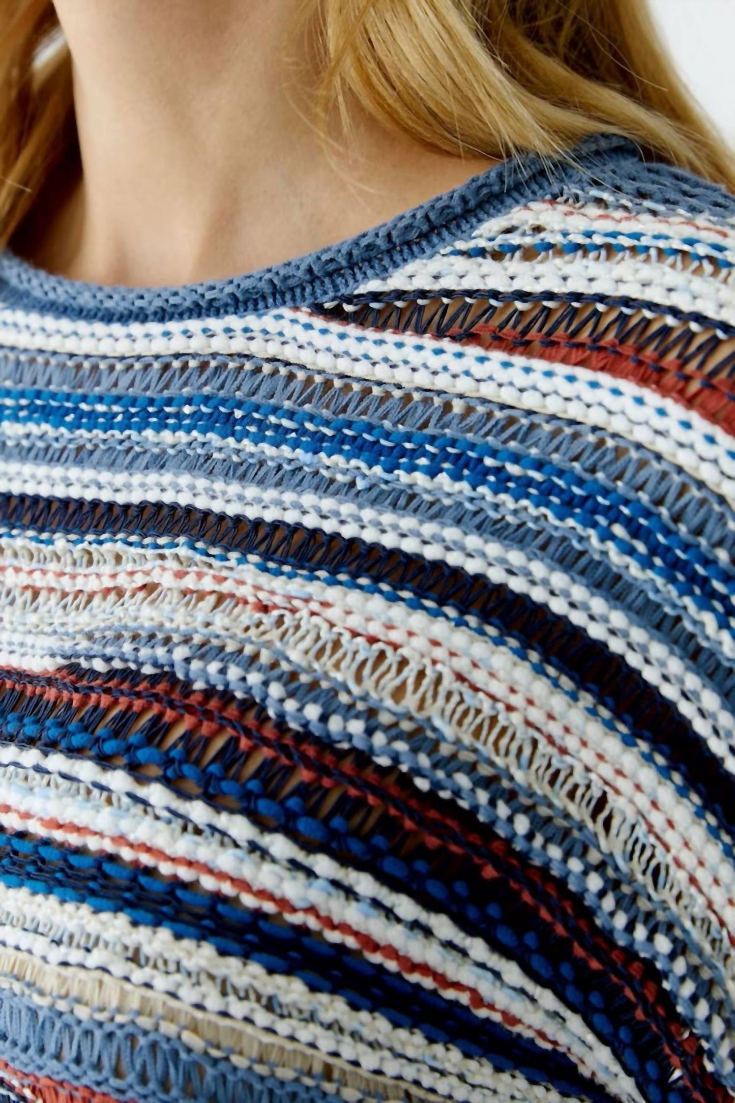 Yarn Mix Stripes Pullover